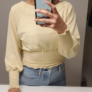 Urban Outfitters Smocked Waist Sweatshirt